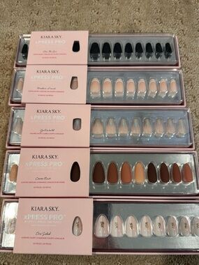 Kiara X-Press Pro Assorted Neutral Press-On Nail Set - Mixed Browns & Nude